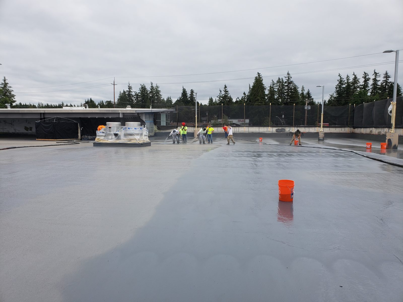 Coated metal roof panels after restoration